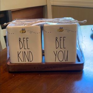 Rae Dunn bee kind bee you desk organizer on tray
